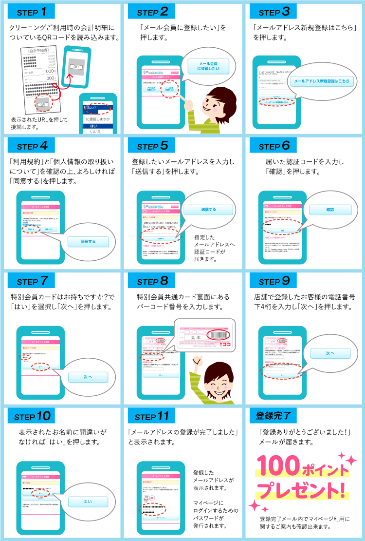 スマホ/携帯電話から登録方法